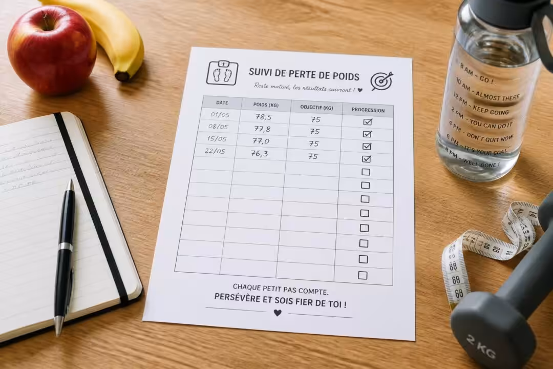 téléchargez gratuitement un tableau de perte de poids à imprimer pour suivre vos progrès et rester motivé tout au long de votre démarche minceur.
